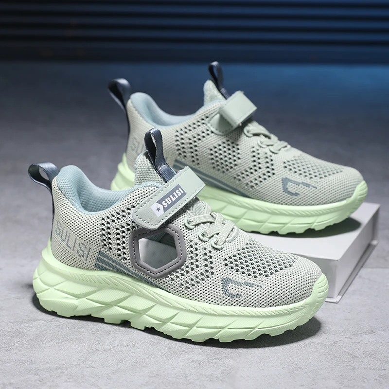 Летние Детские кроссовки с вырезами дышащая прогулочная повседневная