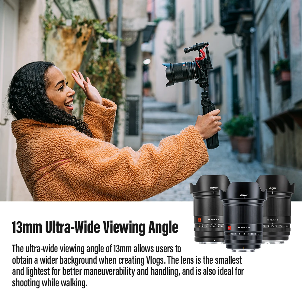 Viltrox 13 мм F1.4 Sony E mount Fujifilm X Nikon Z Mount Lens Автофокус ультра широкоугольный объектив для