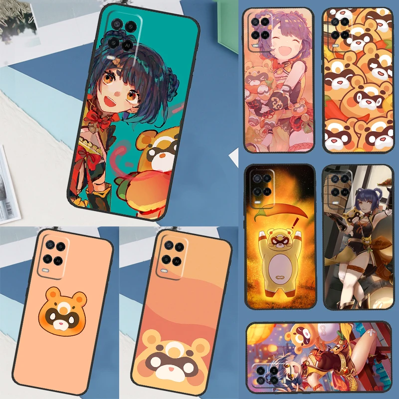 Guoba Xiangling Genshin, внешнее воздействие для OPPO A74 A54 A94 A15 A16 A17 A57 A77 A57s A52 A72 A91 A93 A96 A5 A9 A31 A53, чехол