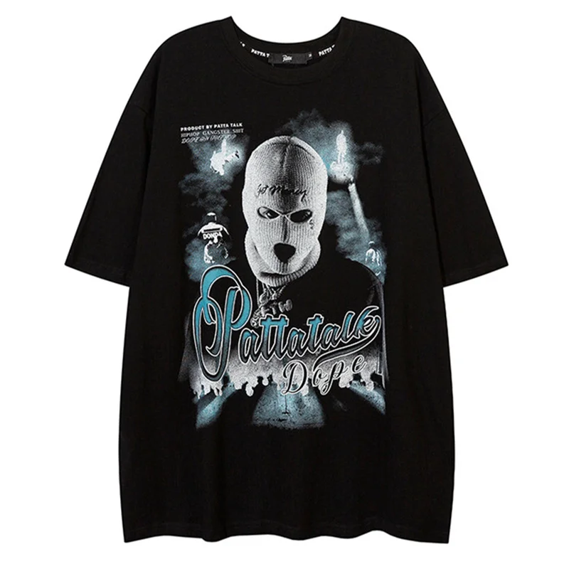 

2022 Hip Hop Streetwear Gothic Oversized T Shirt Letter Graphic Print T Shirts Harajuku Punk Summer Casual Short Sleeve Tops