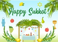 cheereveal happy sukkot party backdrop sukkah jewish holiday decorations festival background photography party decor supplies