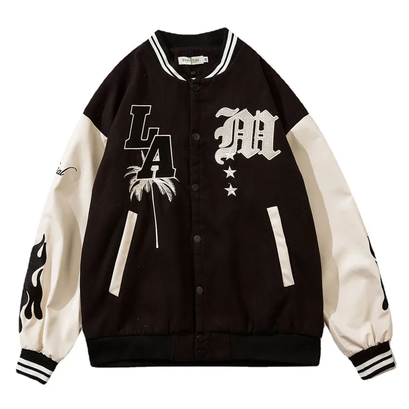 Бейсбольная куртка в стиле хип-хоп с пушистыми пчелами и надписью мужская