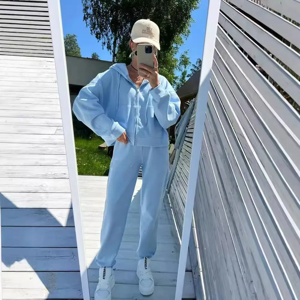 Женский комплект из двух предметов весенне-осенний женский спортивный костюм на