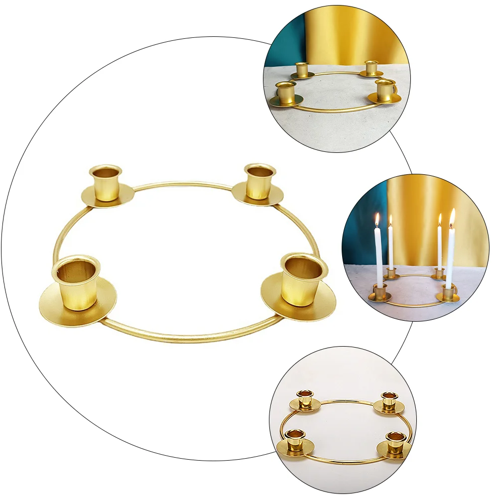 

Vintage Candlestick Cone Holder Stand Advent Tea Light Iron Christmas Candleholder