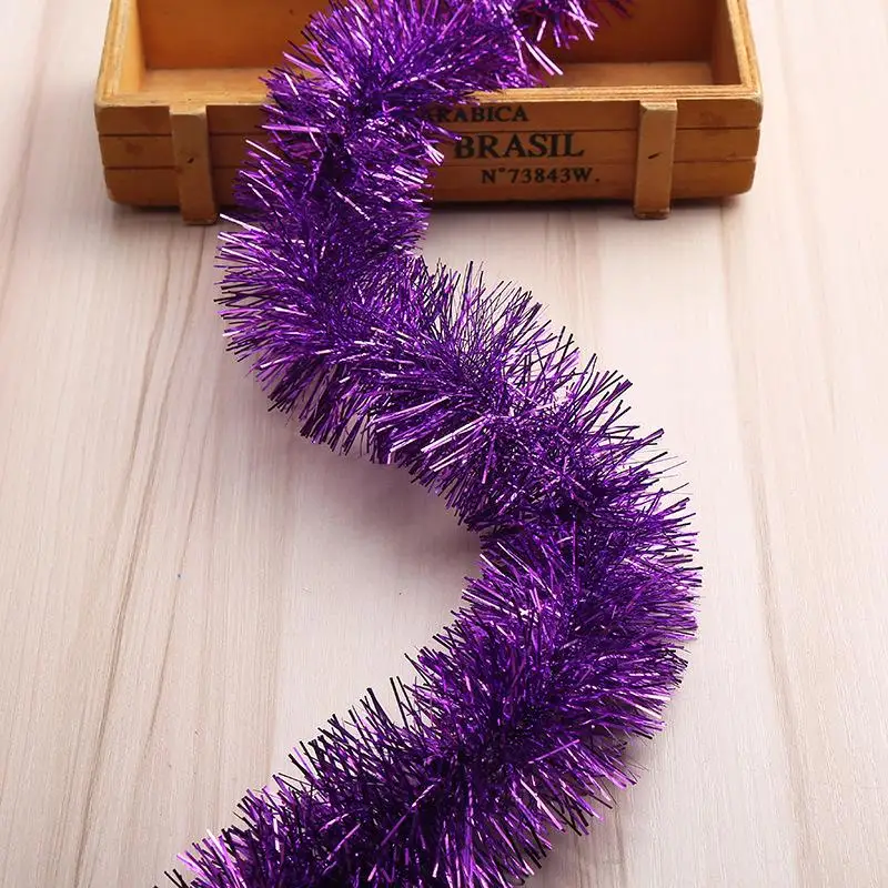 Фольгированная лента с мишурой гирлянда для рождественского украшения упаковки