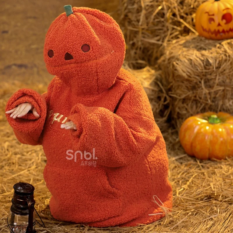 Флисовый свитер с тыквой на Хэллоуин овечья шерсть племя Мори оригинальный