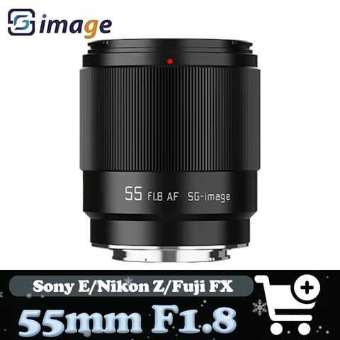 SGimage AF 55 мм F1.8 Портретный объектив для Sony A6000 Nikon ZFC Fuji X-T100