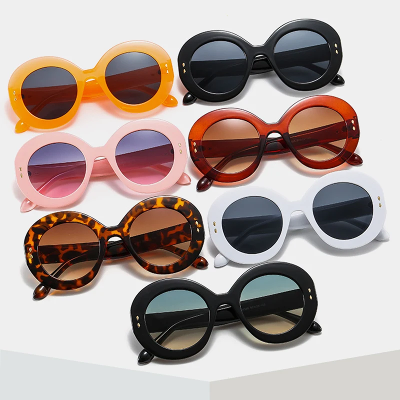 

Oulylan Oversized Sunglasses Women Men Vintage Brand Classic Round Sun Glasses Big Frame UV400 Gradient Outdoors All-match Glass