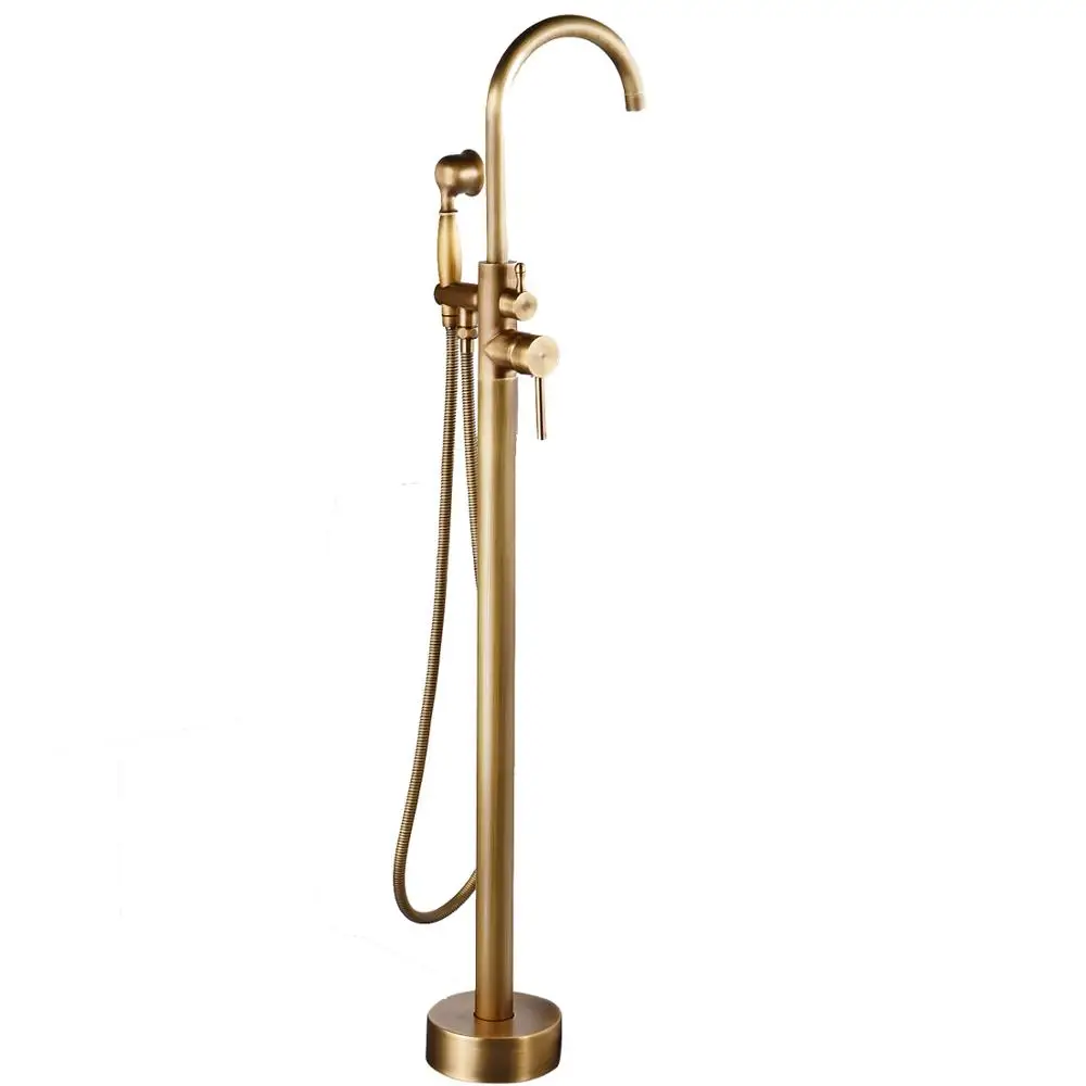

BL19002A Antique Color Bathroom Floor Mount Bath Tub Faucet Filler Freestanding Bathtub Faucet