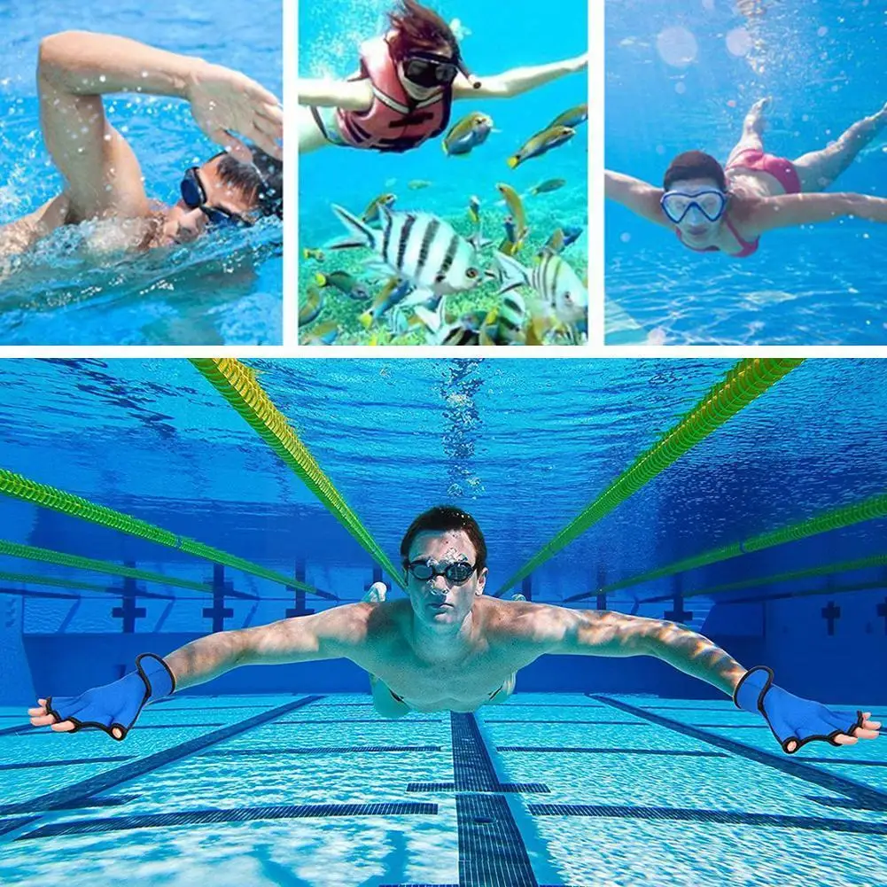 

1 Pair Swimming Gloves Aquatic Webbed Training Webbed Diving Waterproof Equipment Gloves Neoprene Surfing Paddle Gloves Han S9b0