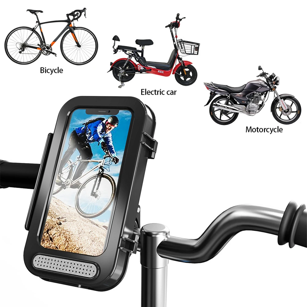 

Waterproof Bicycle Mobile Phone Holder Outdoor Riding Motorcycle Shell Touchable Clear Sound Takeaway Navigation Phone Support