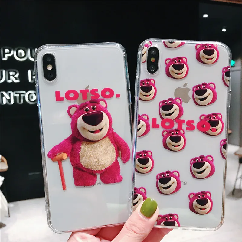 

Чехол для iPhone 11Pro 7Plus с мультяшными персонажами из мультфильма «клубника»