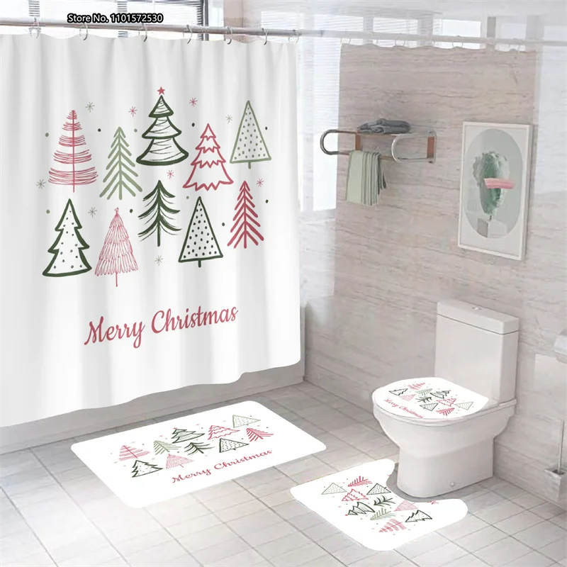 Мультяшная Рождественская елка Серия Hd цифровая печать полиэстер занавеска для