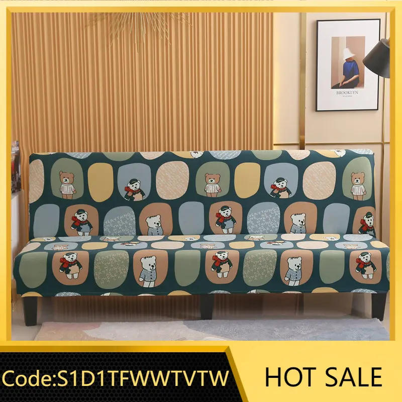 

Modern Bear Print Couch Sofa Bed Cover Elastic sofa covers for living room without Armrests Sofa Cover Strech sofa Slipcover