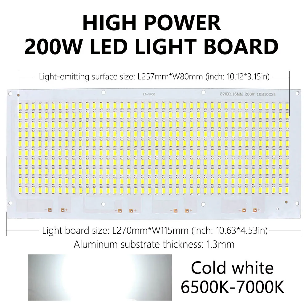 High Power SMD LED Lamp Bead Chip 150W 200W DC30-36V 5730 High Quality Lighting Panel Brightness Board Cold White Panel Lights enlarge