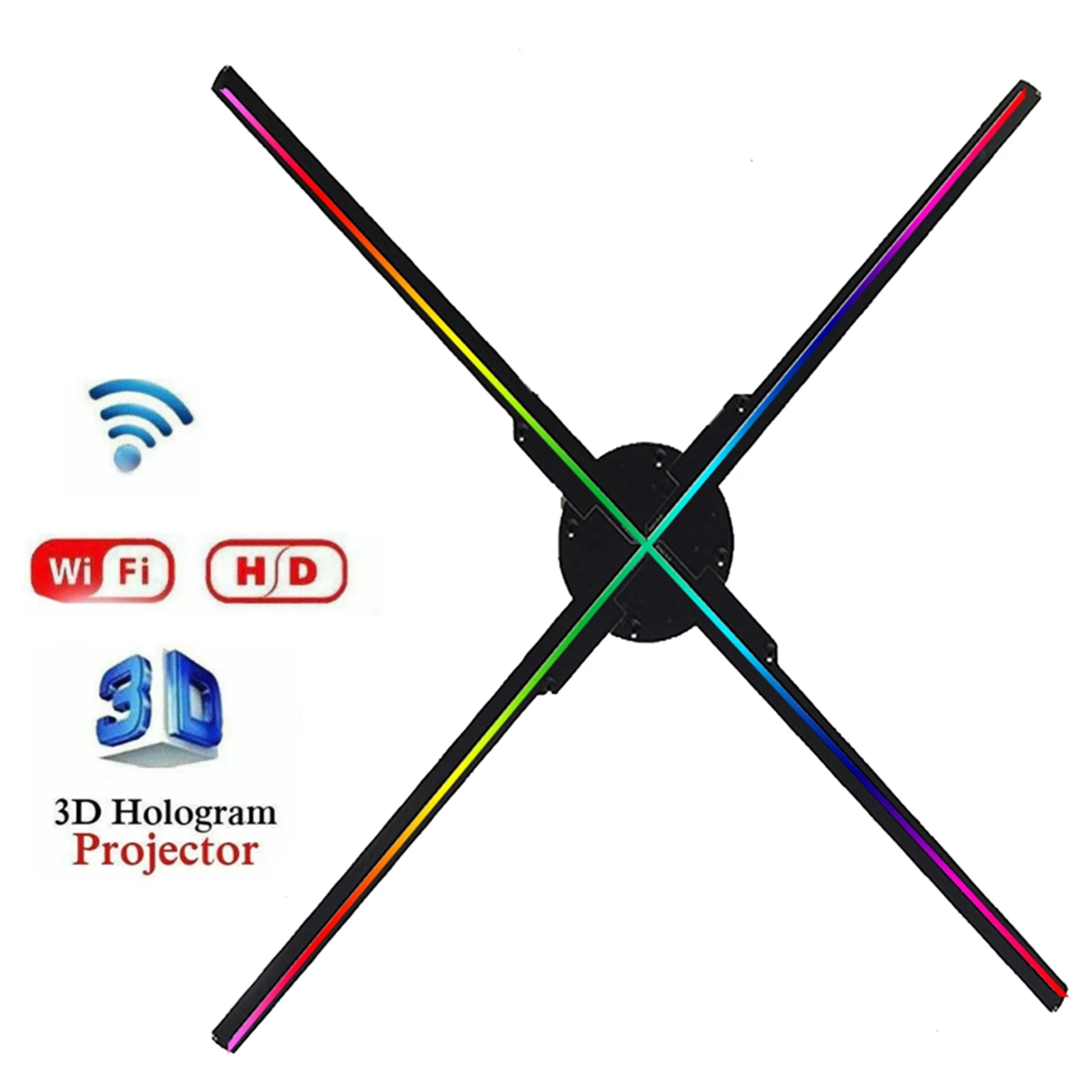 

65cm 3D HD Holographic Projector Light WIFI Hologram Fan Advertising Display Machine Support Splicing and Image Video