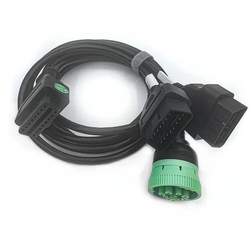 OBD2 female one pull three test line OBD2 male+Dechi 9-pin automotive connection line