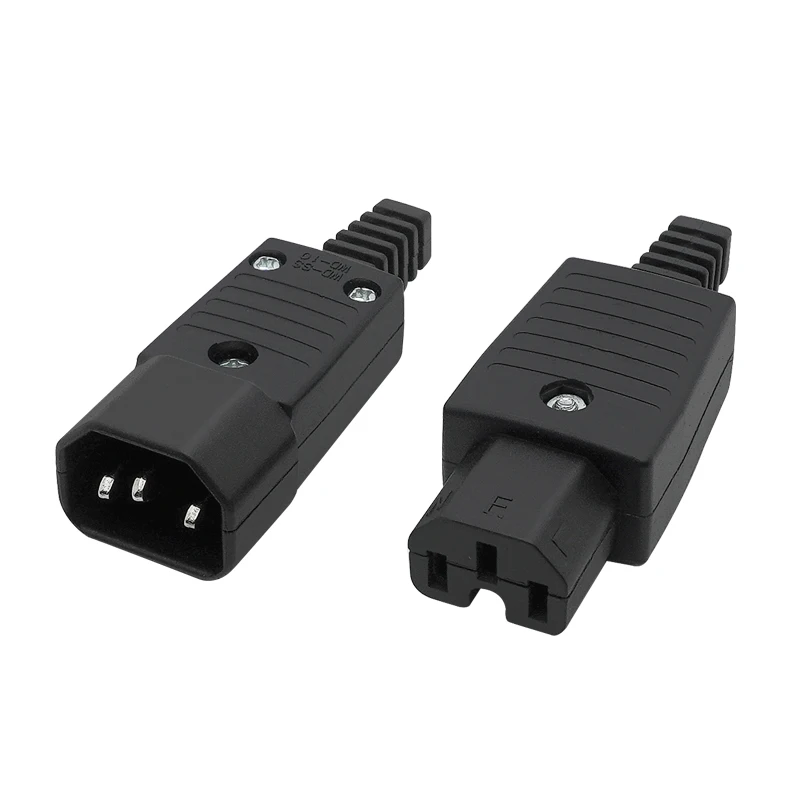

250v 10a IEC320 C14 C15 AC PDU UPS wired power outlet inline cable assemble install electrical Panel Receptacle AC socket