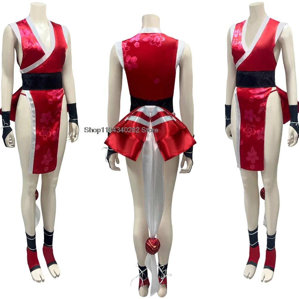 Игра Street Fighter 6 костюм для косплея Mai Shiranui пояс реквизит комплект аксессуаров
