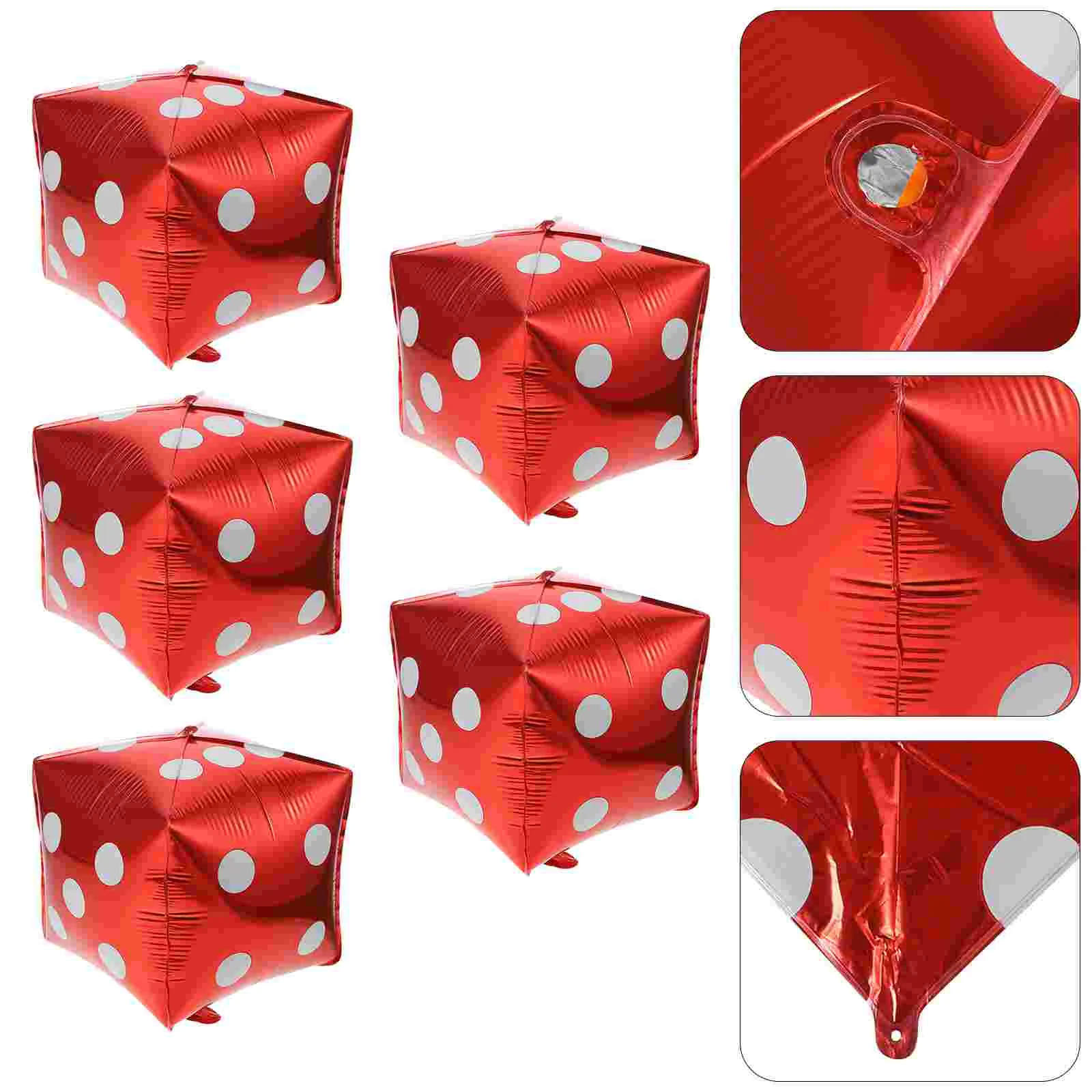 

Balloons Dice Partycasino Decorations Balloon Cube Inflatable 90S Square Decorationsupplies Theme Aluminum Decor Redgiant Shaped