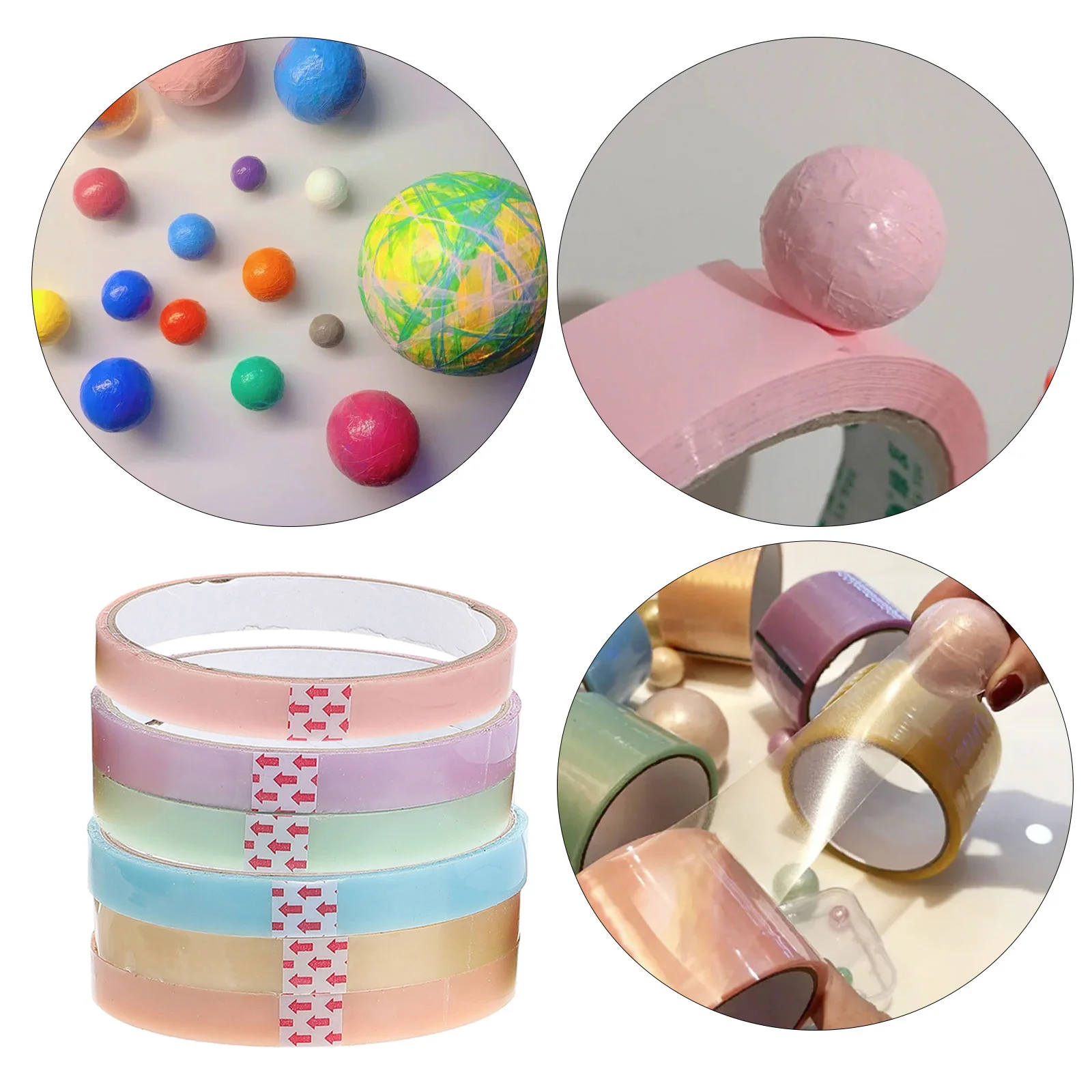 

30 рулонов цветных клейких лент, детские игрушки, красочные детские липкие яркие антистрессовые шарики