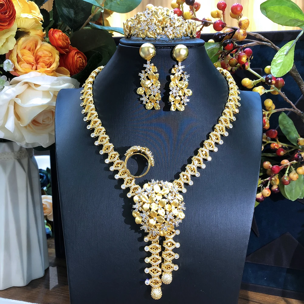 Женский комплект украшений SisCathy, ювелирное украшение для свадьбы и вечеринки, цвет золото, яркие серьги, Нигерия