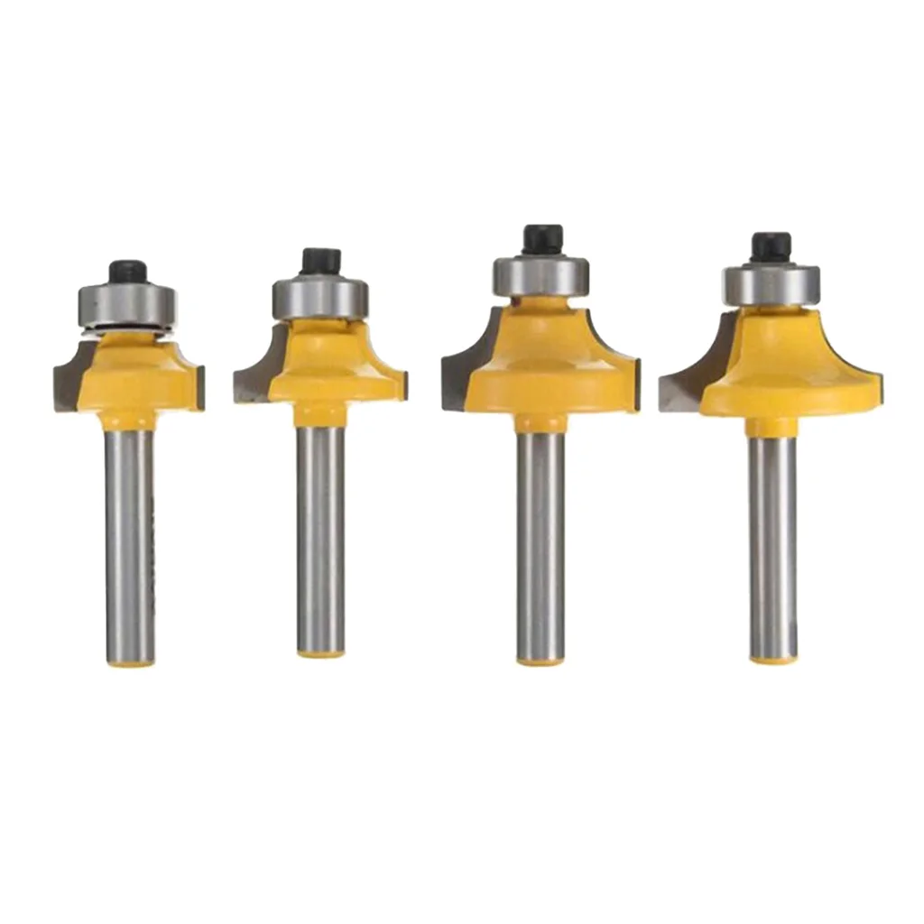 

4Pcs 1/4 "Shank Round Over Bead Router Bit Woodworking Cutter Bit
