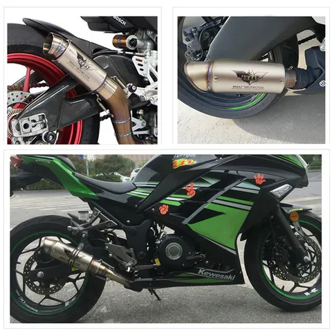 Универсальный мотоциклетный глушитель Escape для мотокросса 51 мм Pitbike для honda transalp 650 cb600 Hornet vfr800 Shadow 125 cb500f