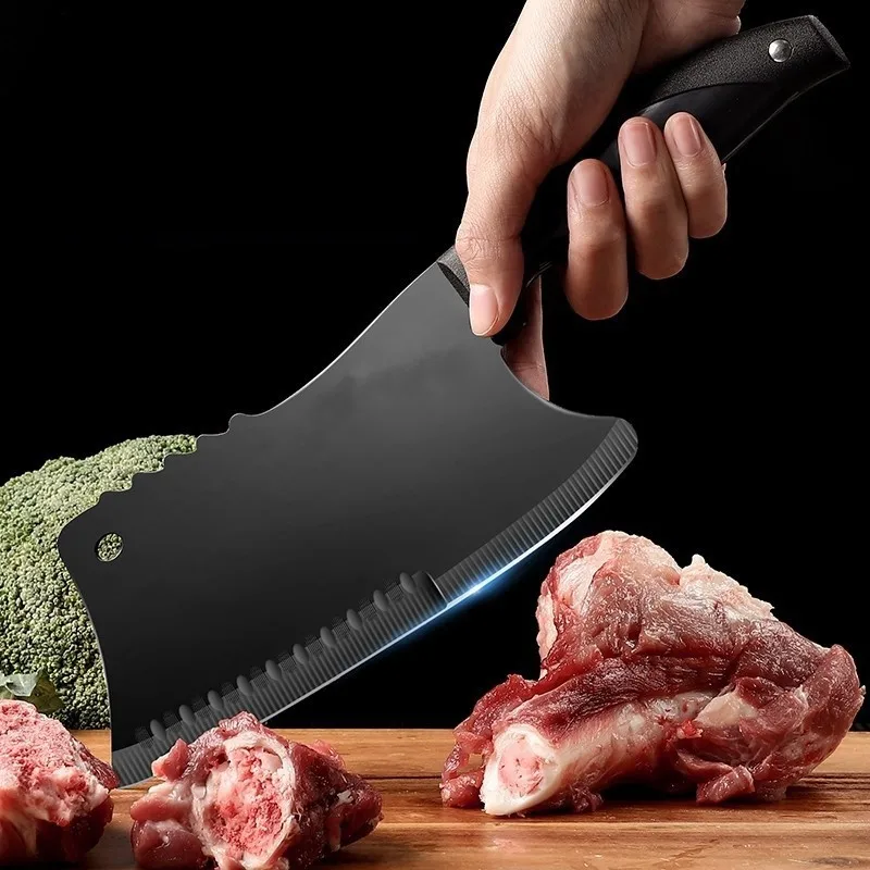 

Stainless Steel Butcher Knife High Hardness Kitchen Chef Bone Chopping Knife Meat Vegetables Slicing Cleaver Cutter Tools