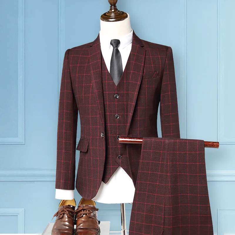 

Custom Made Groom Wedding Dress Blazer Suits Pants Business High-end Classic Dress Trousers SA08-12999