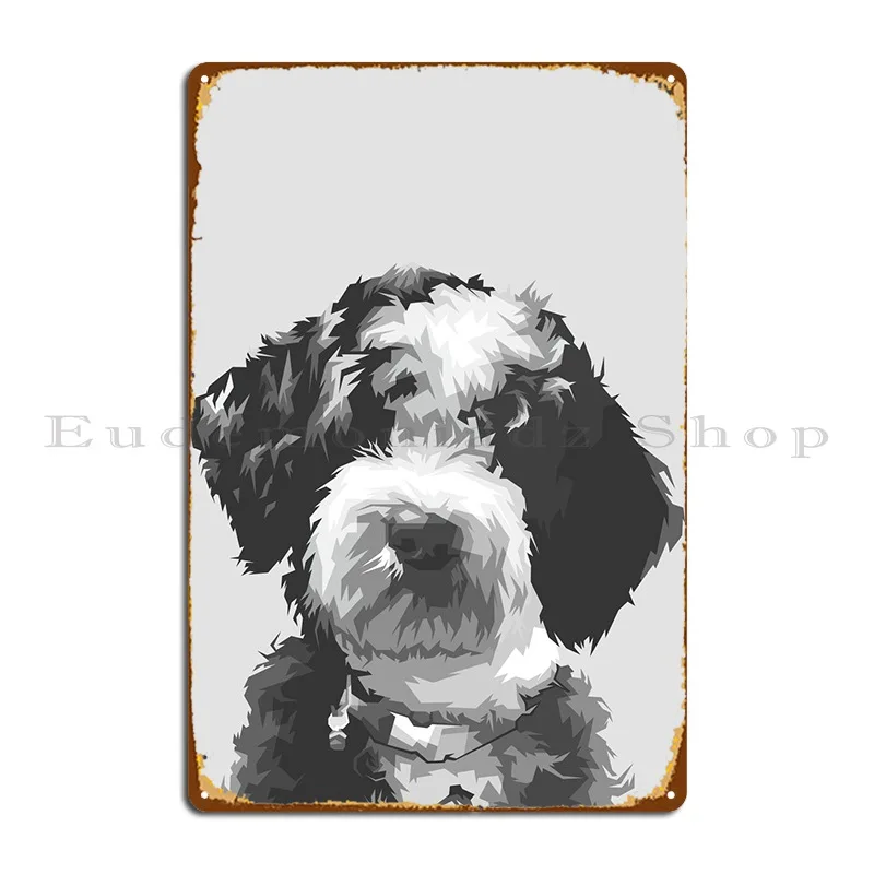 

Gray Cute Puppy Dog Metal Sign Poster Printing Printing Cave Cave Garage Tin Sign Poster