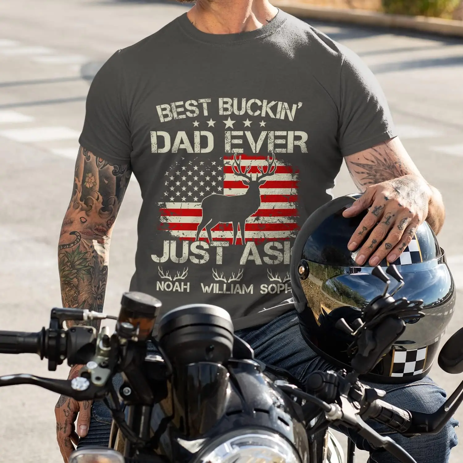 Персонализированные подарки для папы Футболка - Подарки охоты от дочери сына