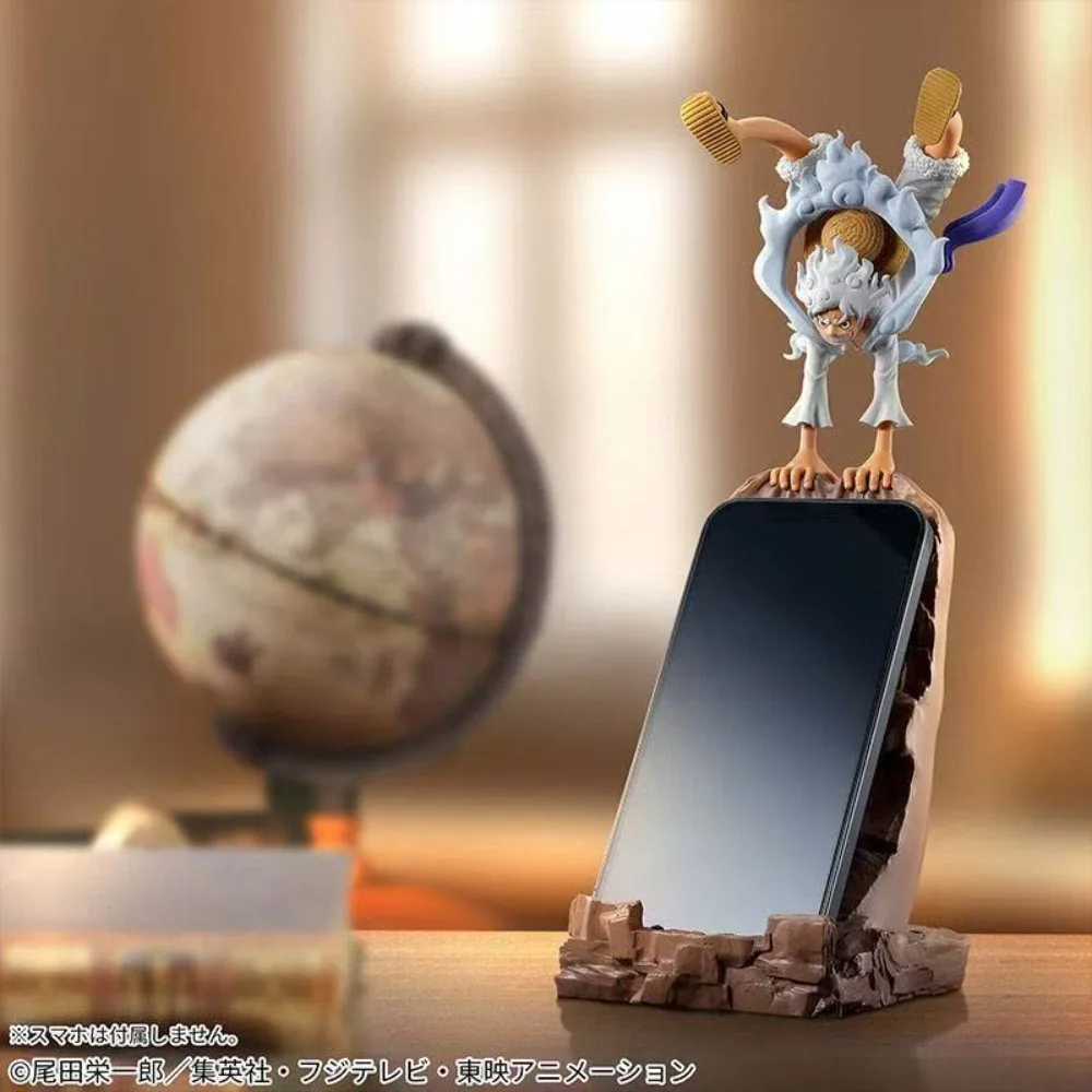 Фото Подставка для телефона Banpresto One Piece Figlife, различные модели: Луффи Gear5, Зоро, Кизару. Аниме-фигурка, настольный держатель, подставка для ручек, модель, игрушка, подарок. №3