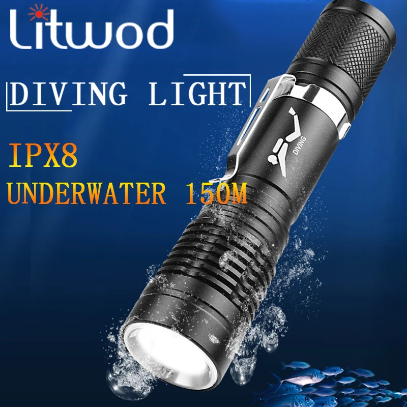 

IPX8 Tactical Flashlight 18650 Battery Professional Waterproof Portable LED Powerful Headlamp Light Chargable Lamp Riding Torch