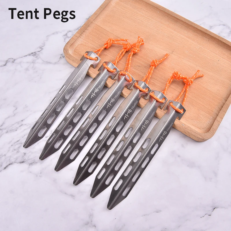 

Tent Stakes Lightweight Snowfield Heavy Duty V Shape Metal Not Rust Tent Nails Pegs for Outdoor Camping Hiking