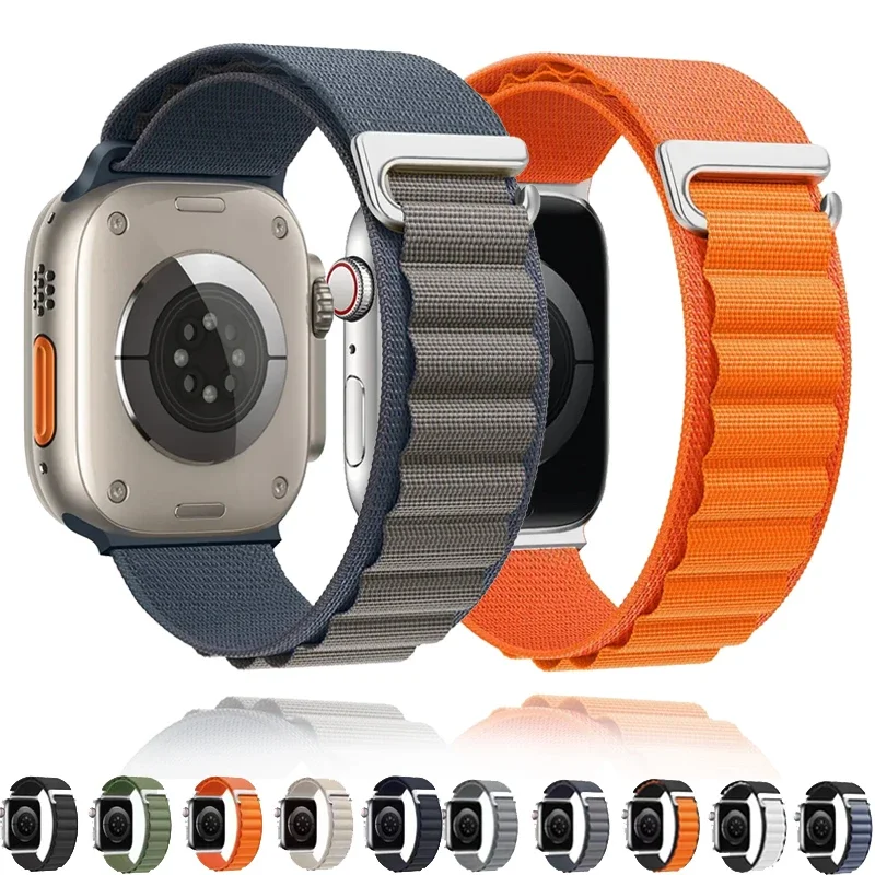 Ремешок Alpine для Apple Watch Band 49 мм 42 44 45 41 40 46 нейлоновый браслет IWatch Series Ultra 2/SE10/9/8/7/6/5/4