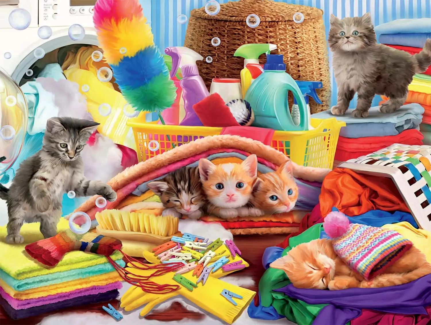 

Jigsaw Puzzles for Adults Family kitten Educational for Adults Teens Child Brain Challenge Daily Game