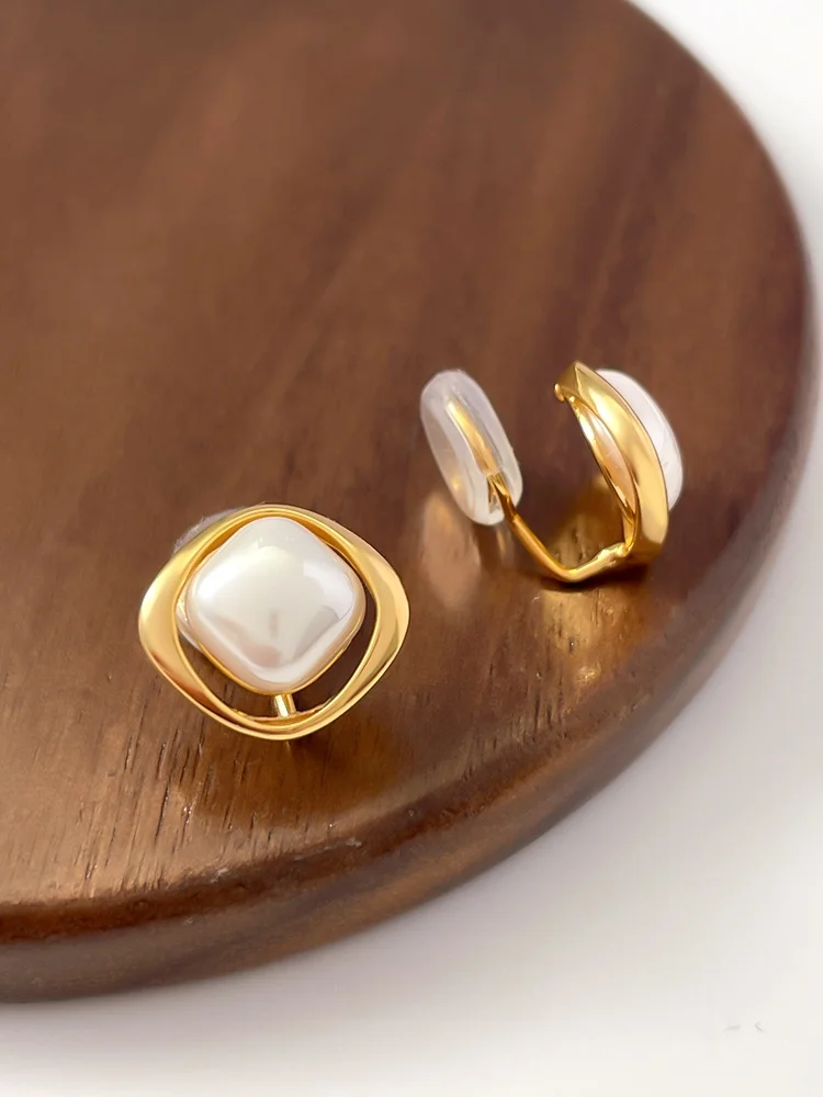 Зажим для ушей с бриллиантовым жемчугом без пирсинга женщин Новые изысканные