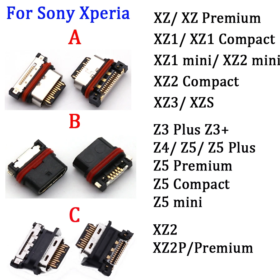 5 шт. USB-разъем для зарядного устройства Sony Xperia XZ XZ1 Compact XZ2 Premium Mini XZ3 Plus Z4 Z5 Z5P