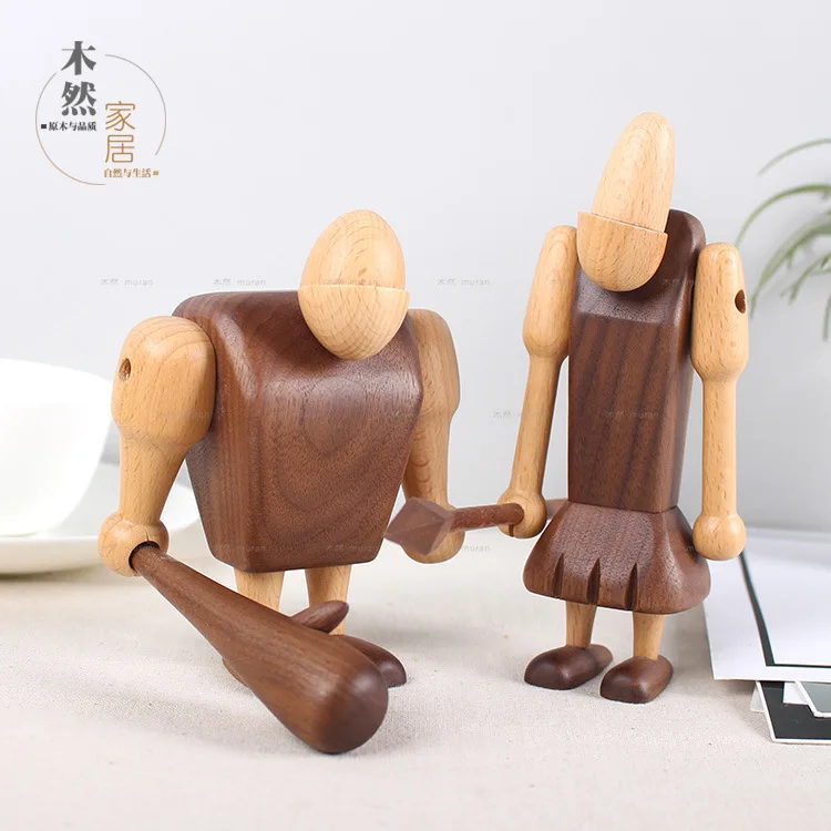 

Wooden Primitive Wooden Crafts Puppet Nordic Creative Doll Home Decoration Office Puppet Decoration