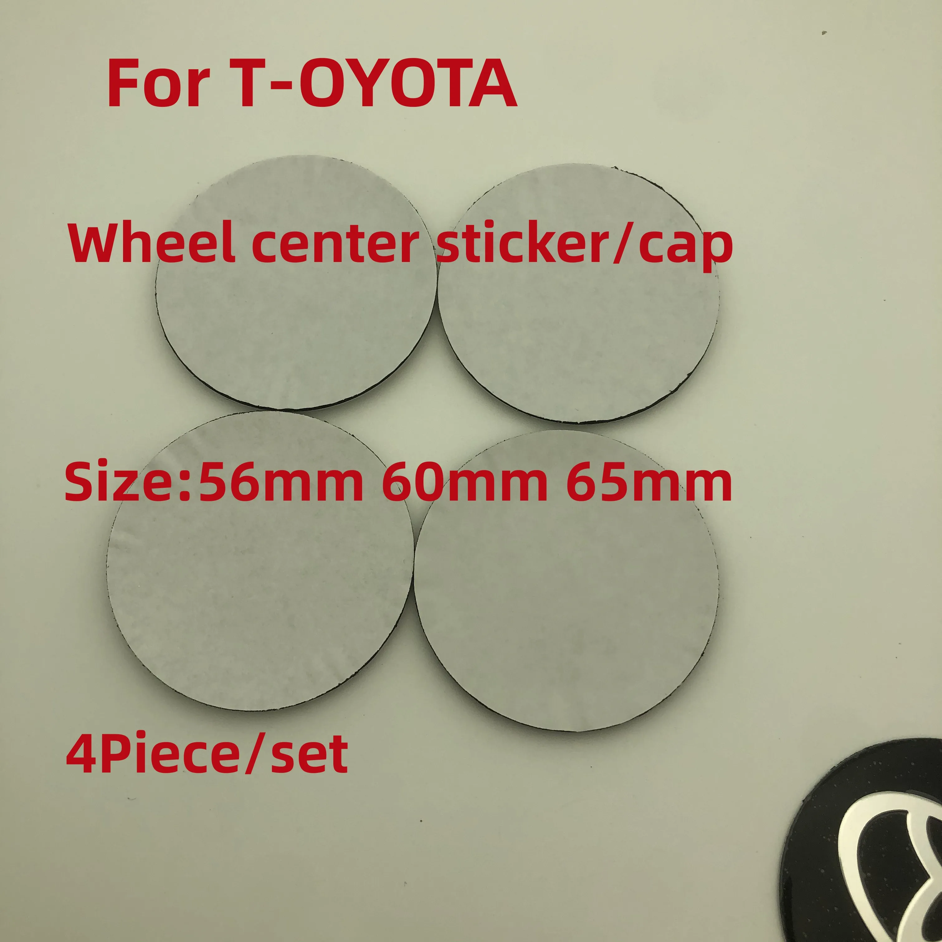 

4Pcs/lot 56/60/65mm Car Sticker Styling Fit for T-oyota Corolla Vios Reiz YARIS CAMRY AURION RAV4 Hubcap Cover Car Accessories