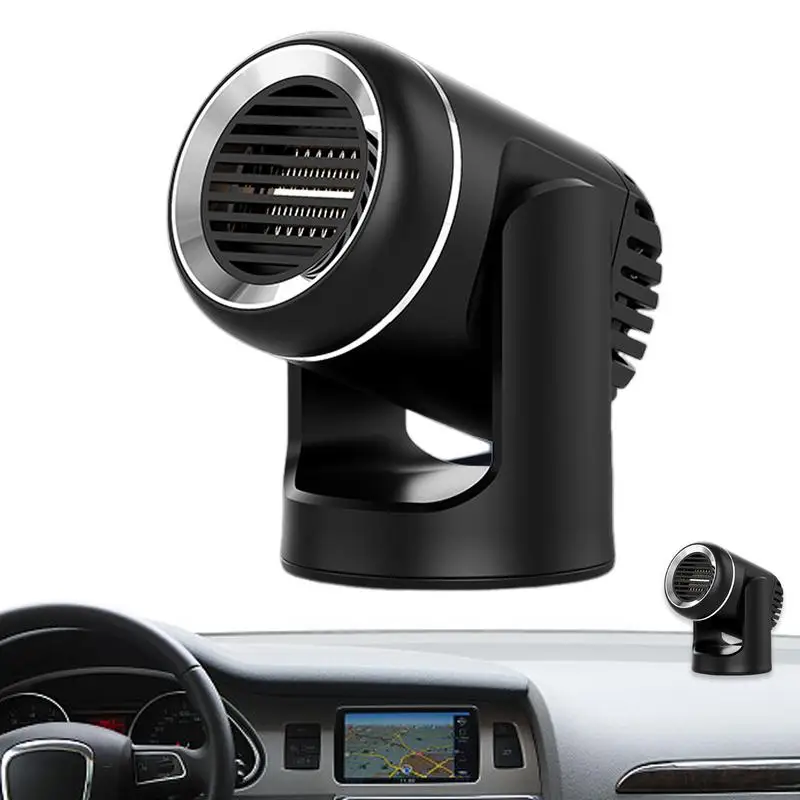 

Автомобильный обогреватель 2 в 1, 12 В, портативный вентилятор с быстрым нагревом, вращение на 360 градусов, регулировка, защита от запотевания ветрового стекла, автомобильные аксессуары