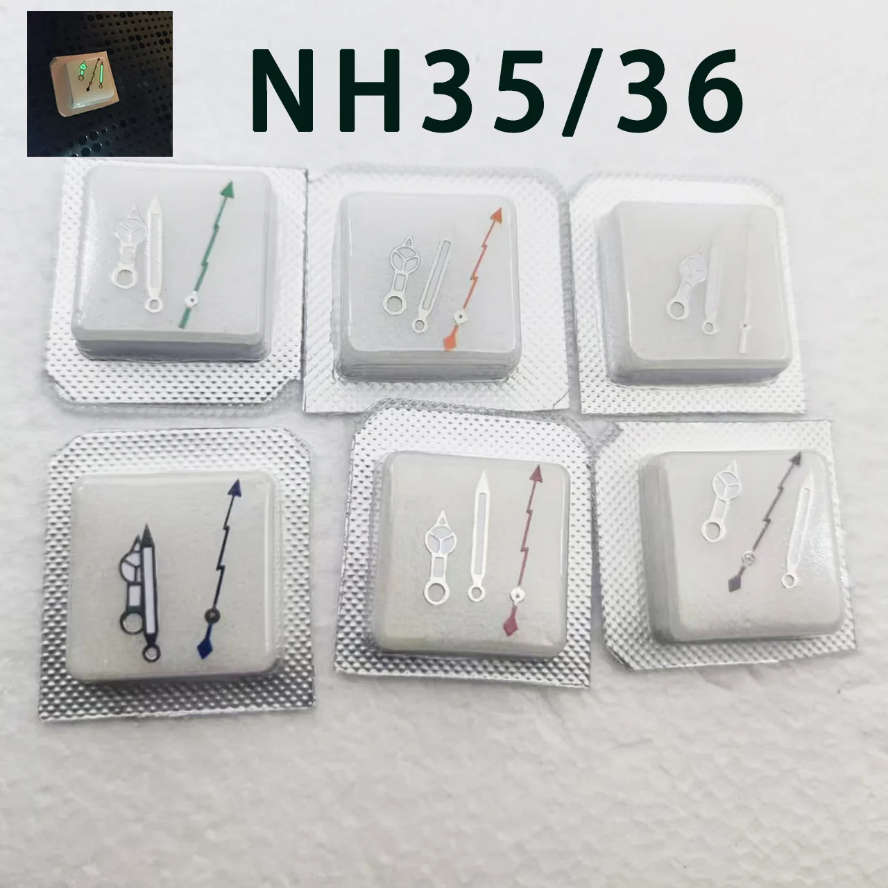 Аксессуары для часов стрелки подходящие механизмов NH35/36 час минут секундная и