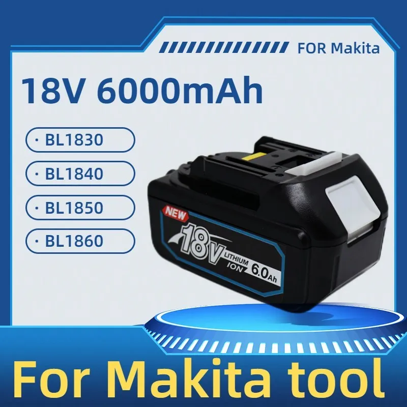 

Аккумуляторная батарея BL1860, 18 в, 6000 мАч, литиевая батарея для Makita 18 в, BL1840, BL1850, BL1830, BL1860B, LXT 400