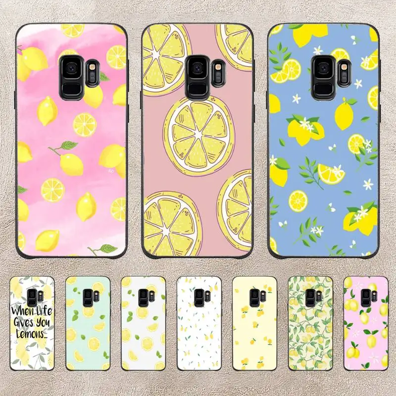

Summer Green Leaves Fruit Lemon Phone Case For Samsung Galaxy A51 A50 A71 A21s A71 A41 A70 A30 A22 A02s A53 A72 A73 5G Cover