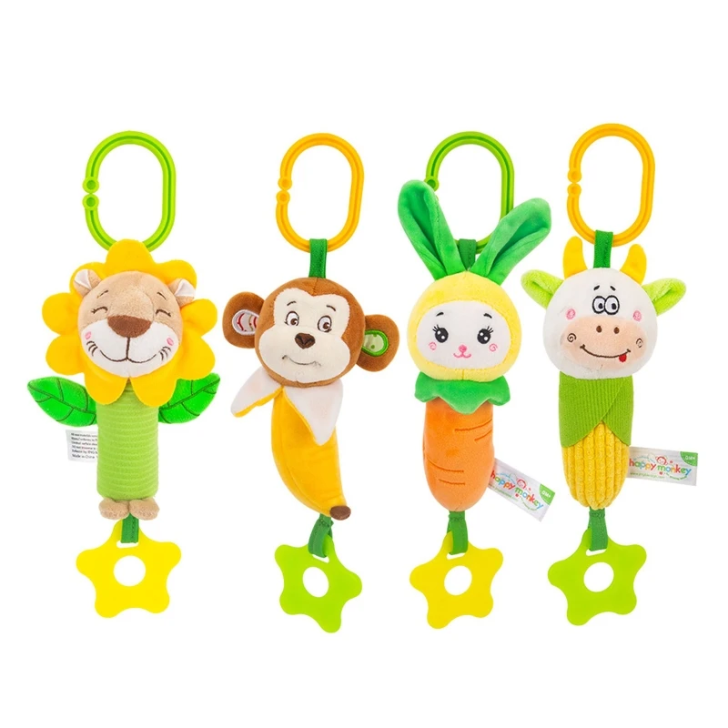 

2022 New 4.33x11.42in Baby Bed Hanging Rattle Stroller Hanging Accessories with Teether