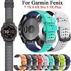 Ремешок силиконовый для смарт-часов Garmin Fenix 7X 7 6 6X Pro 5 5X Plus 945 935 3 3HR 26 22 мм