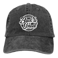 welcome back to school adult front area hot stamping single layer denim hat
