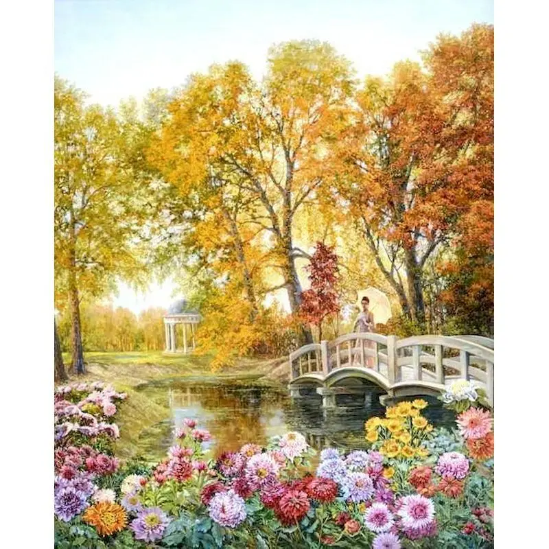 

CHENISTORY Oil Painting By Numbers Flower Coloring By Numbers Scenery DIY HandPainted Paint Home Decoration Kit Custom Gift