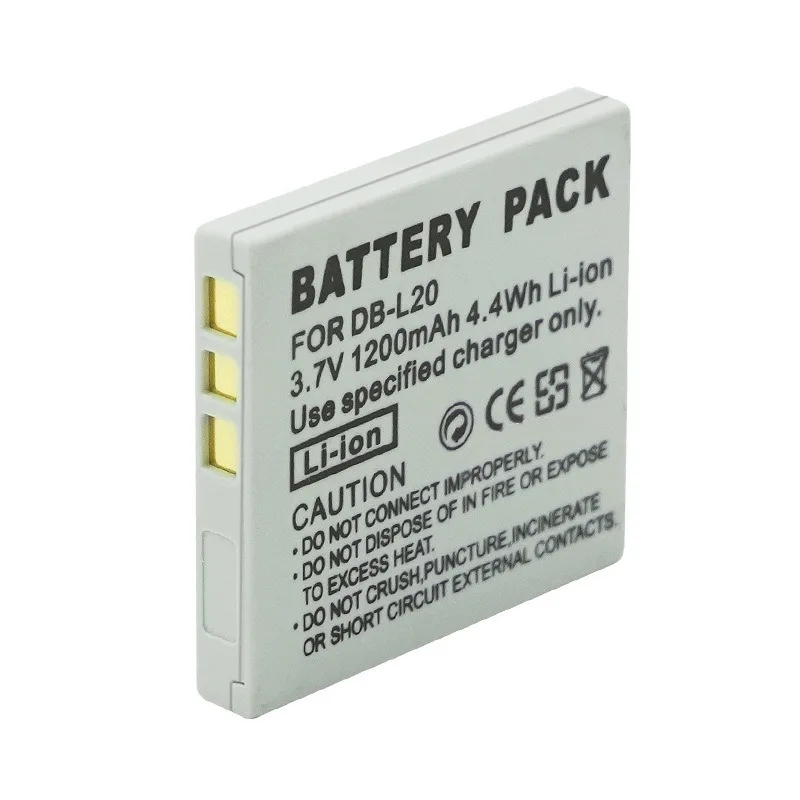 Фото Аккумулятор DB-L20 3.7V 1200mAh для камер Sanyo Xacti DMX-C1 C4 C5 C6 CA6 CA8 CA9 CG5 CG6 CG9 DSC-C4 C5 E6 J4 VPC-C1 C4 C40 №1